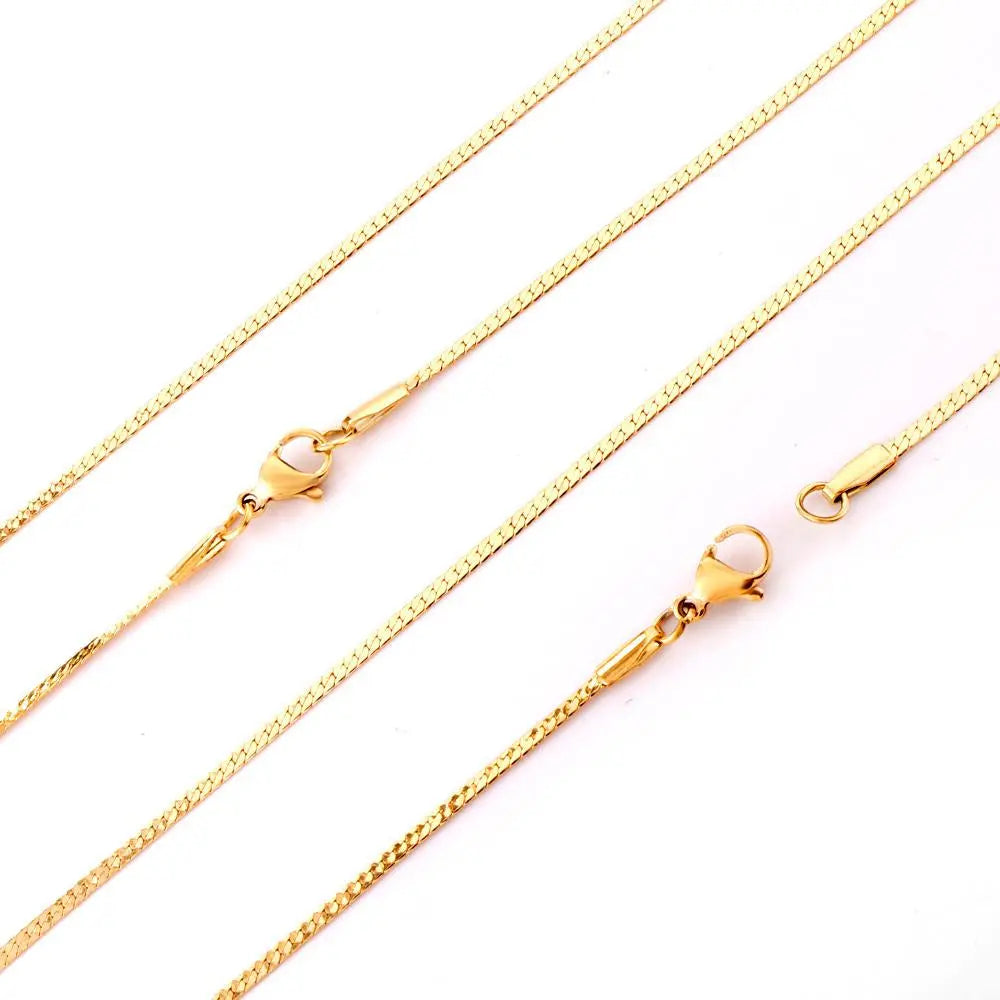 Teresa flat cuban link necklace