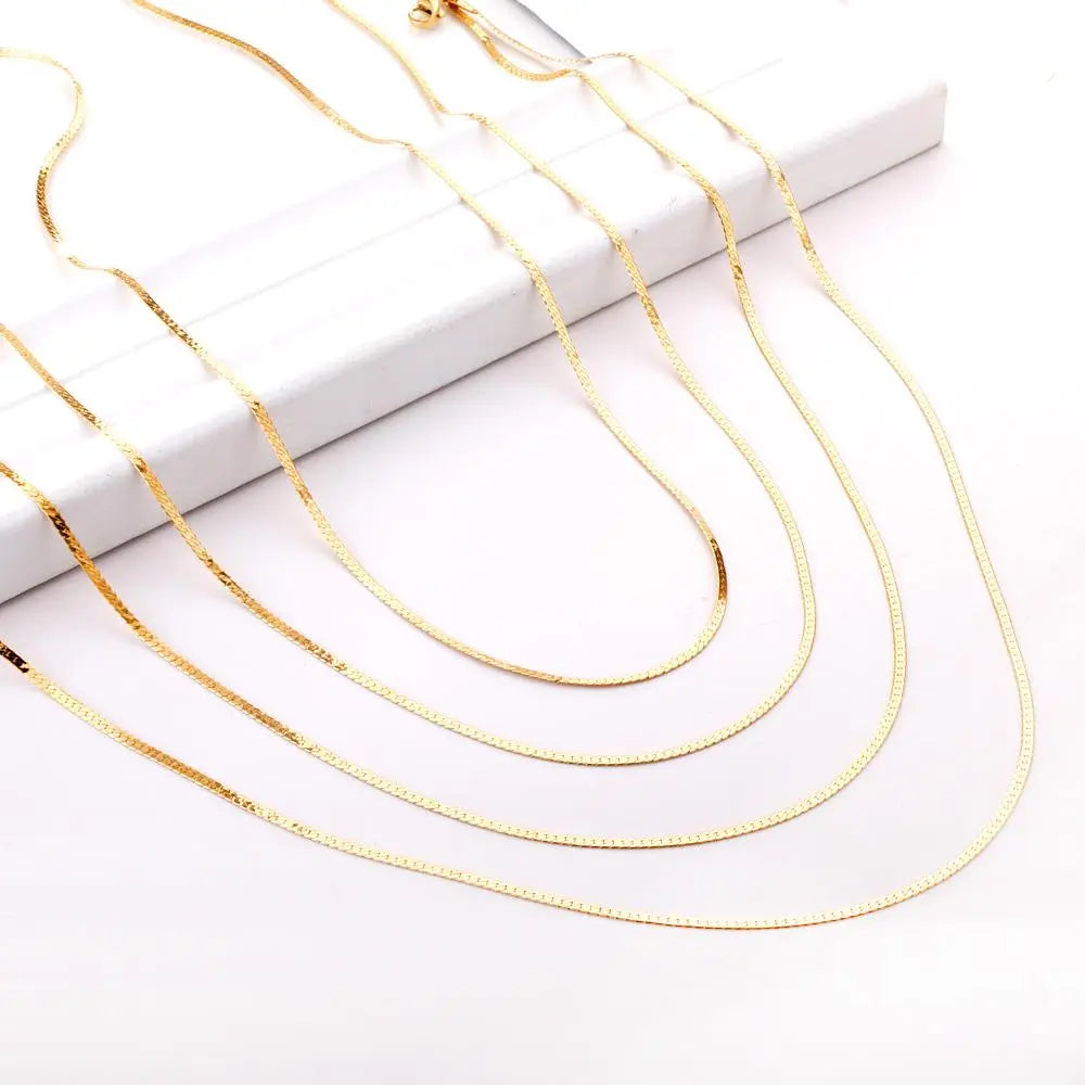 Teresa flat cuban link necklace