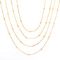Lexi beaded chain gold necklace