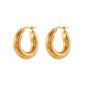 Anna chunky gold hoop earrings