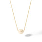 Fresh water pearl gold necklace