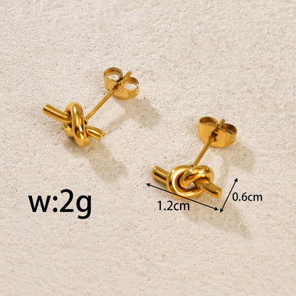 Infinity knot stud earrings