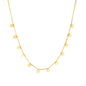 Nova shimmer disk gold necklace