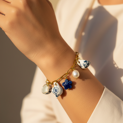 Blue Notes Keepsake Bracelet on Wrist
