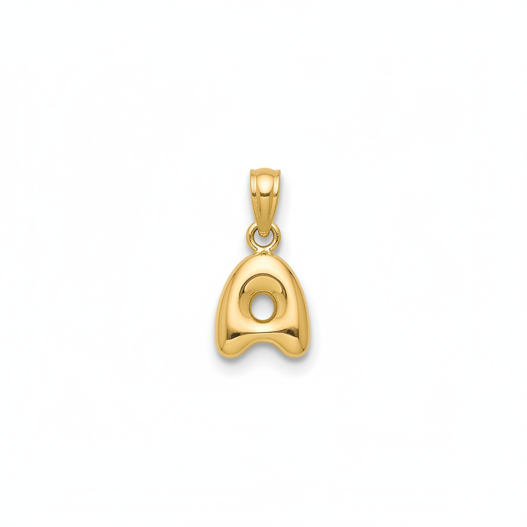 Bubble alphabet charm pendant 2