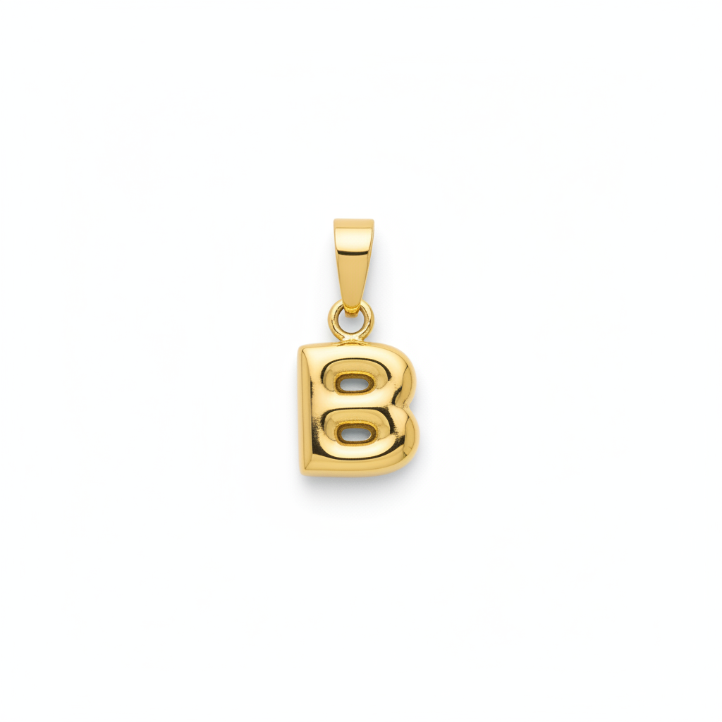 Bubble alphabet charm pendant 3