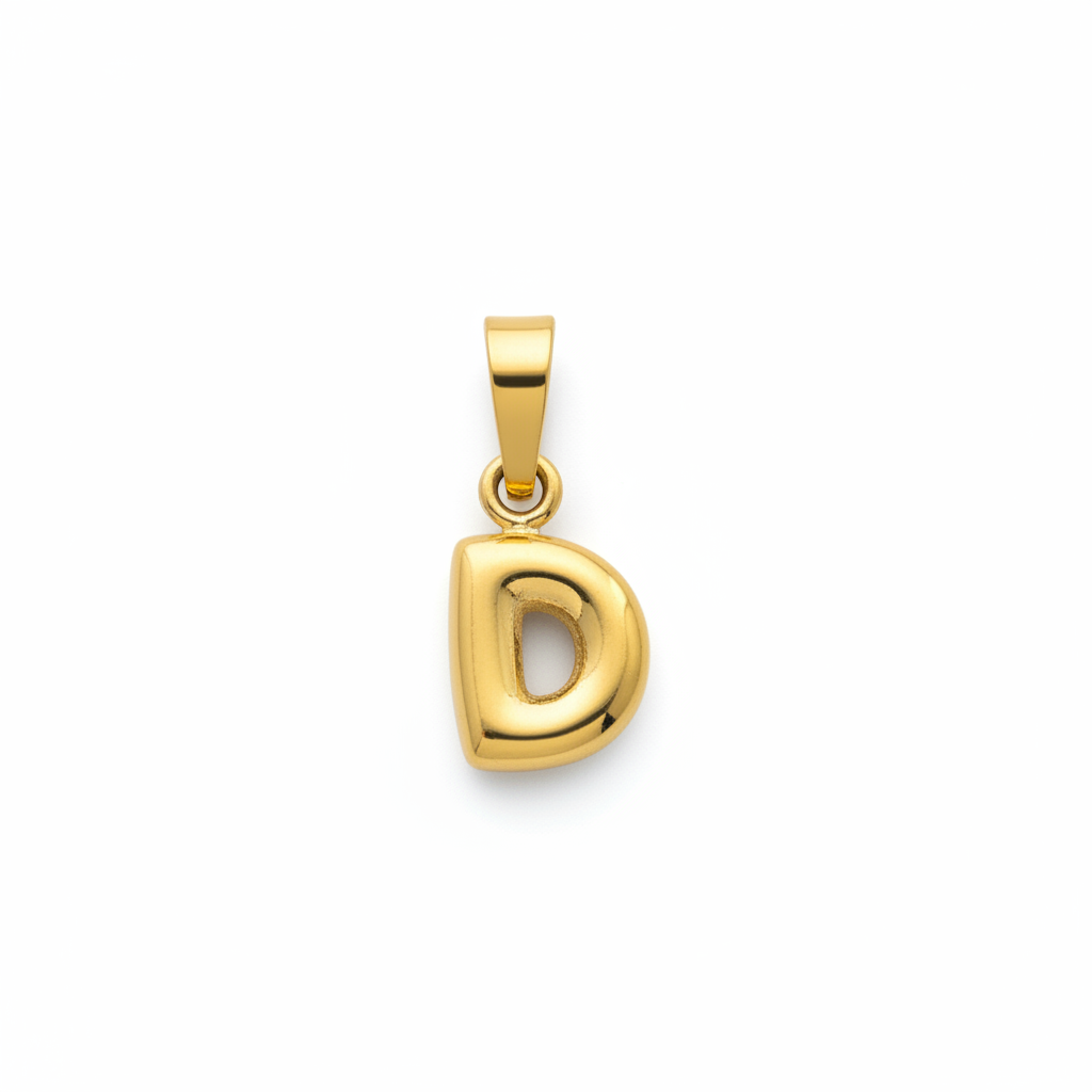 Bubble alphabet charm pendant 4