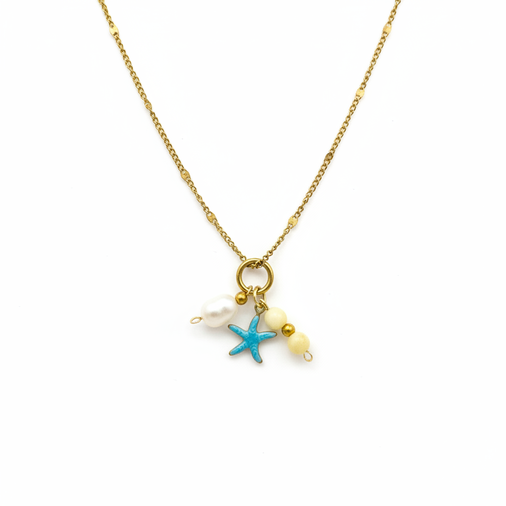Coastal Wanderer Cluster Charm Necklace