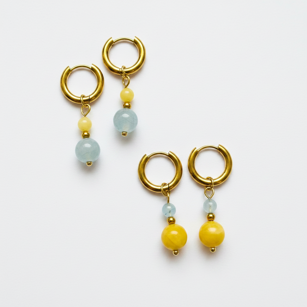 Coastal Wanderer Sunkissed Charm Earrings – Enhanced Clean Background