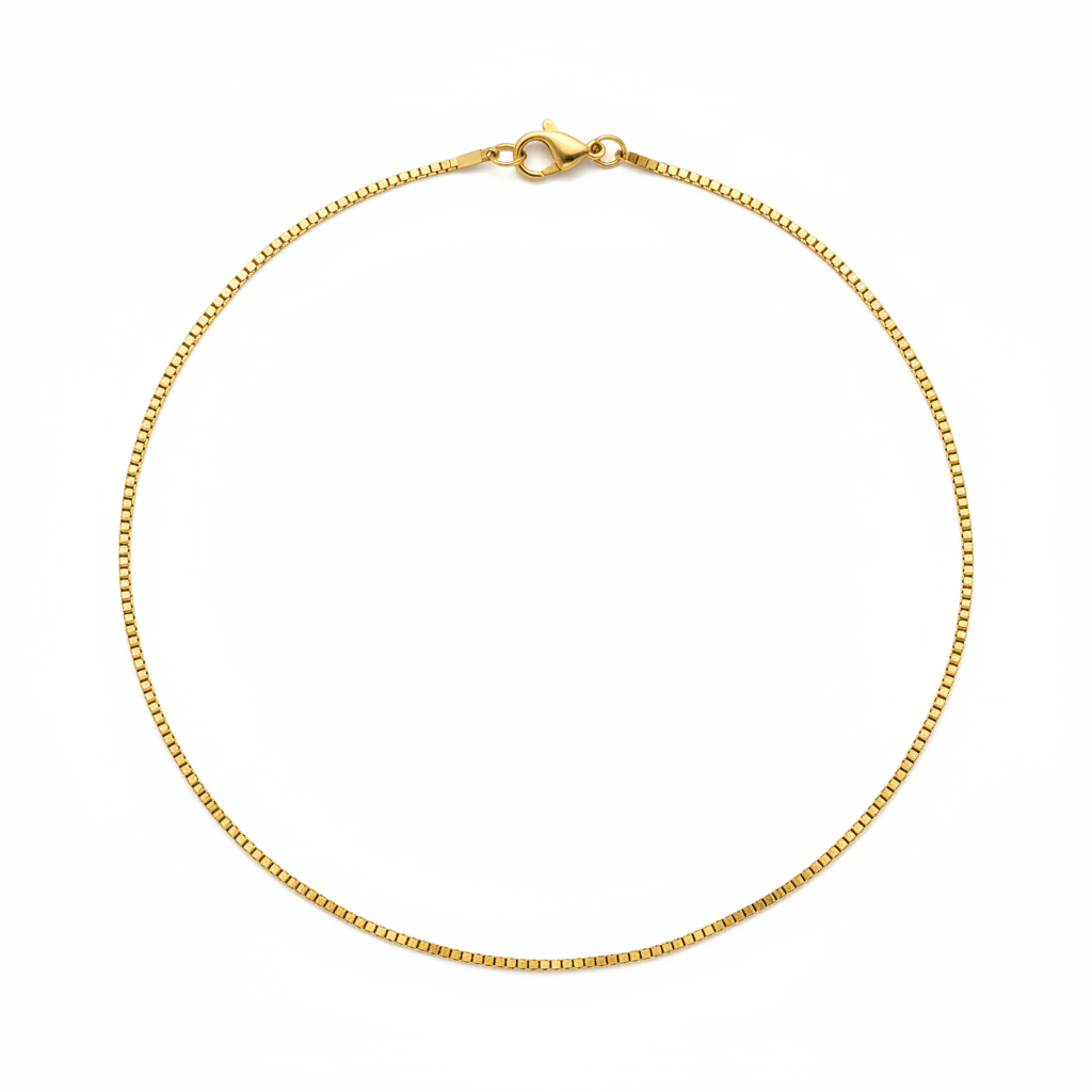 Kali Fine Box Chain – Lobster Clasp at Back