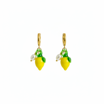 Lemon Drop Earrings – White Background