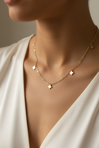 Nova Diamond Necklace on Model
