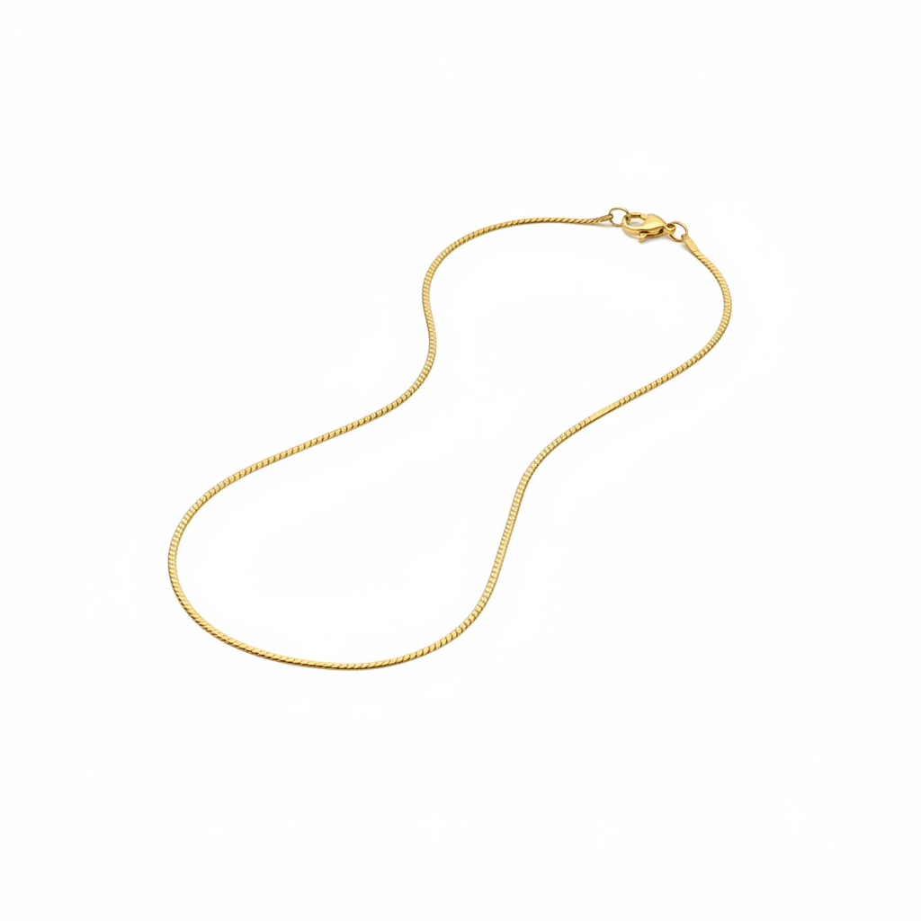 Teresa Flat Cuban Link Necklace – With Lobster Clasp
