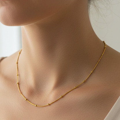 Woman wearing Lexi necklace - lifestyle shot