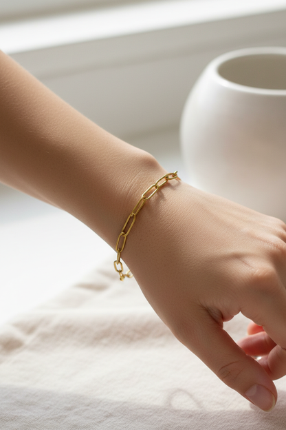 Woman wearing Sofia bracelet - lifestyle shot